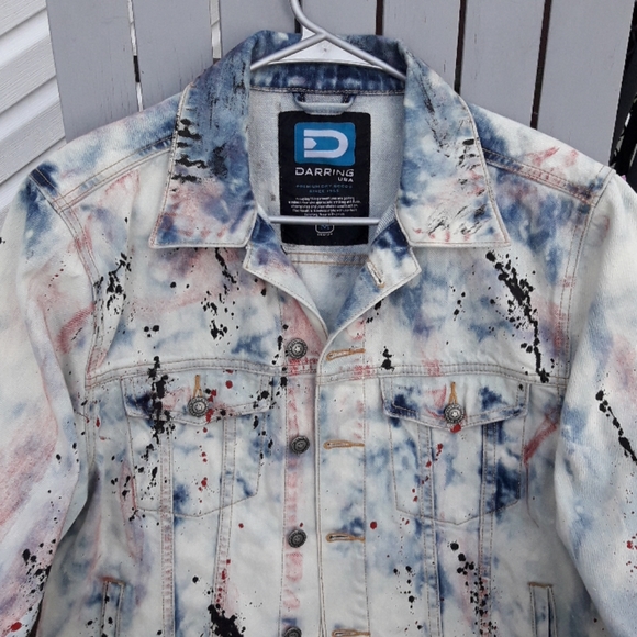 DARRING USA MEN'S Jean Jacket Paint Medium - Picture 1 of 8